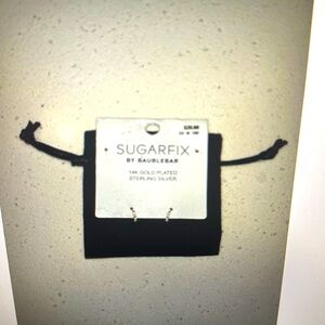 Sugarfix by Baublebar 14k plated Sterling Silver Cystal Earrings Hoops